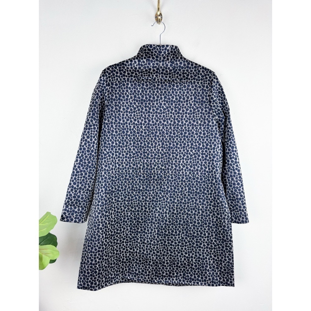 Yoana Baraschi Anthropologie Blue Print Long Line Jacket Sz 12 - Picture 3 of 10